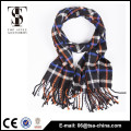 100% acrylique check style hiver jacquard tissé écharpe usine en Chine écharpe homme